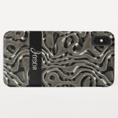 3D-Metalldesign mit individuelle Name Case-Mate iPhone Hülle (Rückseite (Horizontal))