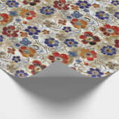 3D-Metallfloral mit Gold und fett Farben Geschenkpapier (Ecke)