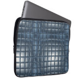 3D Metallic Blue-Gray Til Pattern with Highlights Laptopschutzhülle (Vorne Rechts)