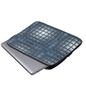 3D Metallic Blue-Gray Til Pattern with Highlights Laptopschutzhülle (Vorne Knopf)