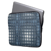 3D Metallic Blue-Gray Til Pattern with Highlights Laptopschutzhülle (Vorderseite Links)