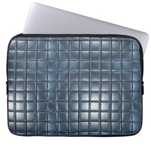3D Metallic Blue-Gray Til Pattern with Highlights Laptopschutzhülle