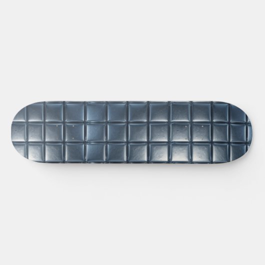 3D Metallic Blue-Gray Til Pattern with Highlights Skateboard (Horizontal)