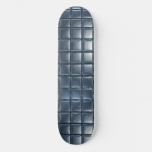 3D Metallic Blue-Gray Til Pattern with Highlights Skateboard (Vorderseite)