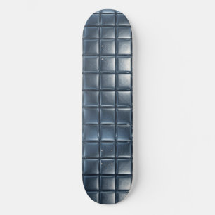 3D Metallic Blue-Gray Til Pattern with Highlights Skateboard