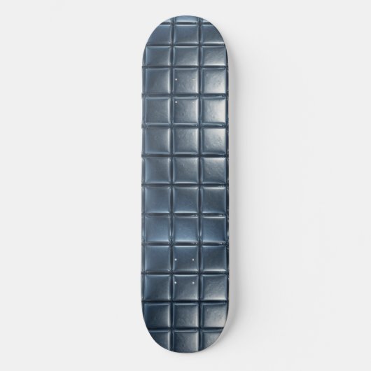 3D Metallic Blue-Gray Til Pattern with Highlights Skateboard (Vorderseite)