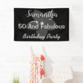 3D Metallische Silber-Blume 50 & Fabulous Banner (Insitu)