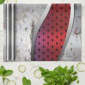 3D-Metallstruktur Stillleben Geschirrtuch (Gefaltet)