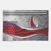 3D-Metallstruktur Stillleben Geschirrtuch (Horizontal)