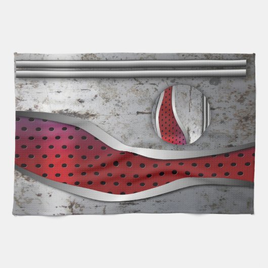 3D-Metallstruktur Stillleben Geschirrtuch (Horizontal)