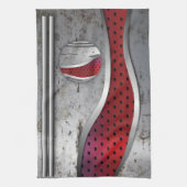 3D-Metallstruktur Stillleben Geschirrtuch (Vertikal)