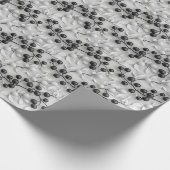 3D Mistletoe Muster mit Leaf-Konturen Geschenkpapier (Ecke)