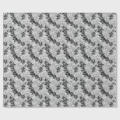 3D Mistletoe Muster mit Leaf-Konturen Geschenkpapier (Flach)