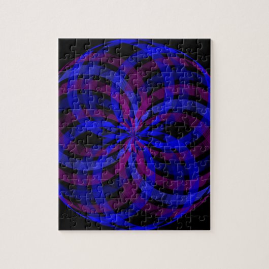 3D-Mittelblumen-Blütenblatt-Geometrisches Puzzle (Vertikal)