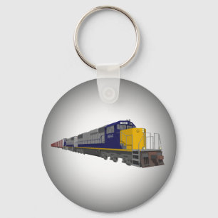 3D Model: Freight Train: Railroad: Keychain Schlüsselanhänger
