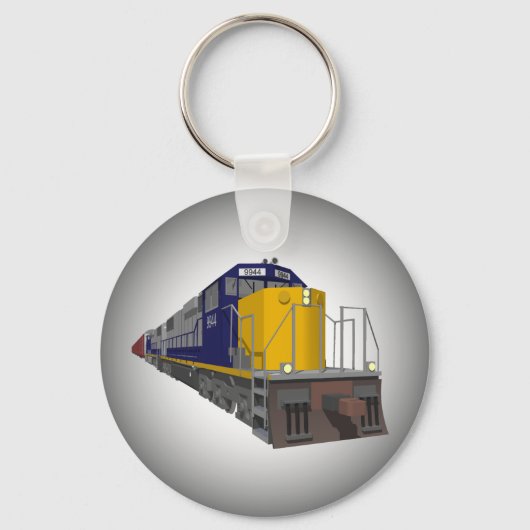 3D Model: Freight Train: Railroad: Keychain Schlüsselanhänger (Vorderseite)