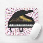 3D-Modell: Black Grand Piano: Mousepad (Mit Mouse)