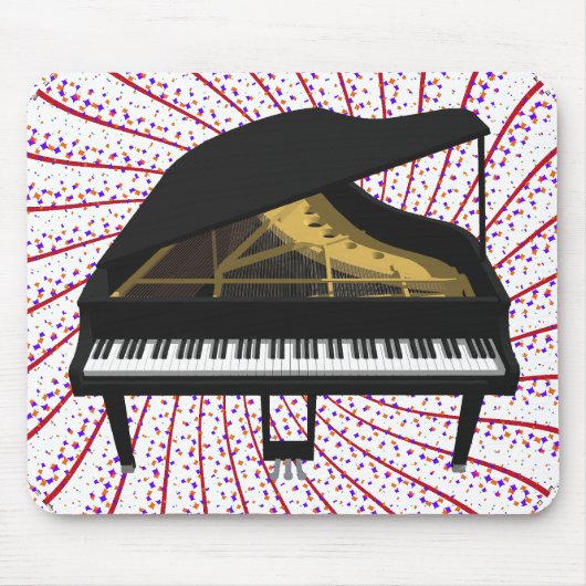 3D-Modell: Black Grand Piano: Mousepad (Vorne)