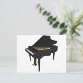 3D-Modell: Black Grand Piano: Postkarte (Stehend Vorderseite)