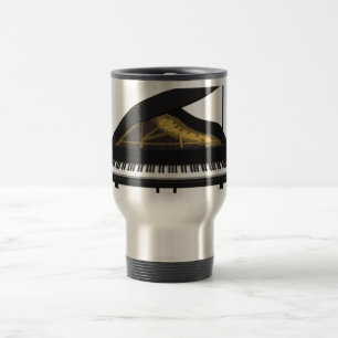 3D-Modell: Black Grand Piano: Reisemugge Reisebecher