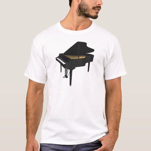3D-Modell:Black Grand Piano: T-Shirt (Vorderseite)