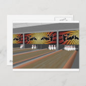 3D-Modell: Bowling Alley: Postkarte (Vorne/Hinten)
