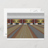 3D-Modell: Bowling Alley: Postkarte (Vorne/Hinten)