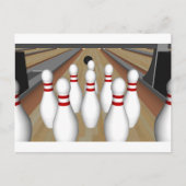 3D-Modell: Bowling-Buttone auf Schiene: Postkarte (Vorderseite)