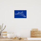 3D-Modell der Militärdrohne Poster (Küche)