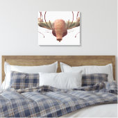 3d-Modell des weiblichen Fortpflanzungssystems Leinwanddruck (Insitu (Schlafzimmer))