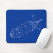3D-Modell einer nuklearen Gravitationsbombe Mousepad (Mit Mouse)