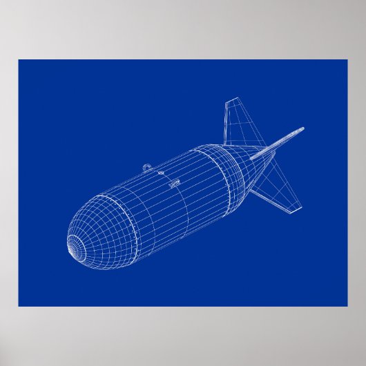 3D-Modell einer nuklearen Gravitationsbombe Poster (Vorne)