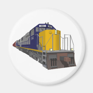 3D-Modell: Güterzug: Eisenbahn: Magnet