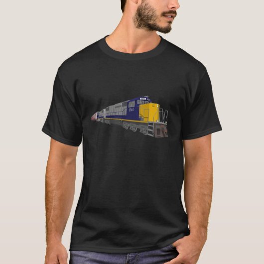  3D-Modell: Güterzug: Eisenbahn: T-Shirt (Vorderseite)