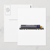 3D-Modell: Motor: Eisenbahn: Postkarte (Vorne/Hinten)