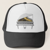 3D-Modell: White Grand Piano:
