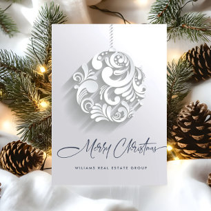 3D Moderne Weihnachtsschmuck Corporate Gruß Feiertagskarte