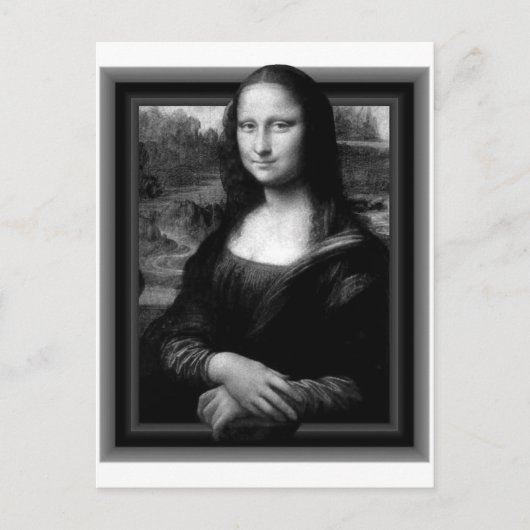3D MONA LISA POSTCARD POSTKARTE (Vorderseite)