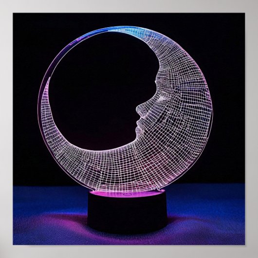 3D-Mond Poster (Vorne)