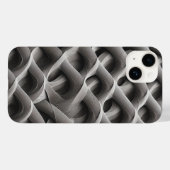 3D Monochrome Architectural Weave Phone Case  (Rückseite (Horizontal))