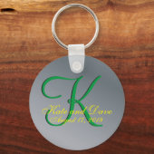 3d Monogram Imitate Zieh Phantastisch Fun Schlüsse Schlüsselanhänger (Vorderseite)