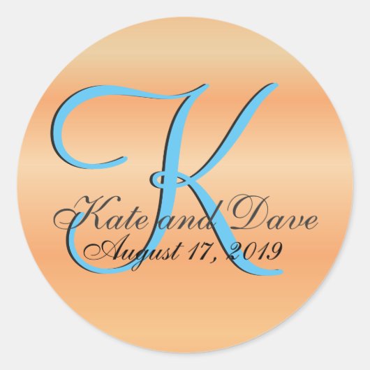 3d Monogram Red Birch Runder Aufkleber (Vorderseite)