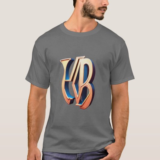 3D Monogram T-Shirt - Klassisches und stilvolles D (Vorderseite)