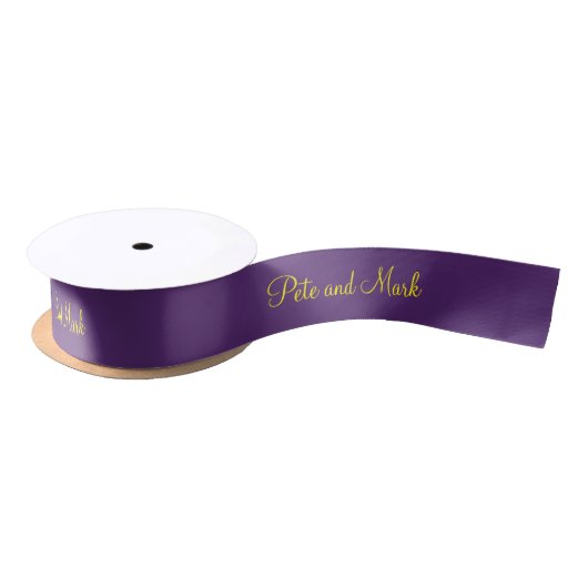 3d Monogramm-Eggplant Satinband (Spule)