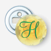 3d Monogramm Gelbe Rose Flaschenöffner (Vorderseite)