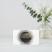 3D-Monogramm-Logo für Schwarze und goldene Farbe Visitenkarte (Stehend Vorderseite)