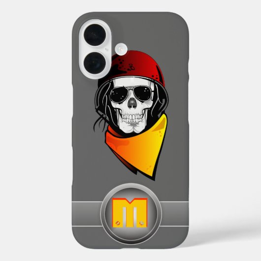 3D Monogramm Red Helm Rebel Skull Case-Mate iPhone Hülle (Rückseite)