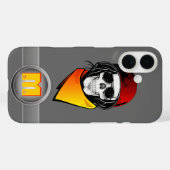 3D Monogramm Red Helm Rebel Skull Case-Mate iPhone Hülle (Rückseite (Horizontal))