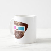 3D-Mops Kaffeetasse (Vorderseite Links)