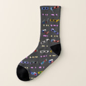 3D Movie Glasses Pattern Socken (Links - Außen)